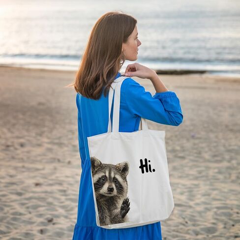 Funny Tote Bag Aesthetic for Women, Cute Tote Bag with Zipper Pocket in Kuwait