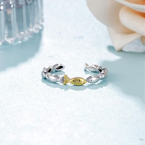 Swim Against The Current Ring 925 Sterling Silver Inspirational Hope Ring Inspirational Gifts for Women Best Friend in Kuwait