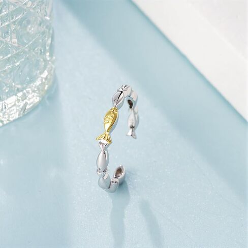 Swim Against The Current Ring 925 Sterling Silver Inspirational Hope Ring Inspirational Gifts for Women Best Friend in Kuwait