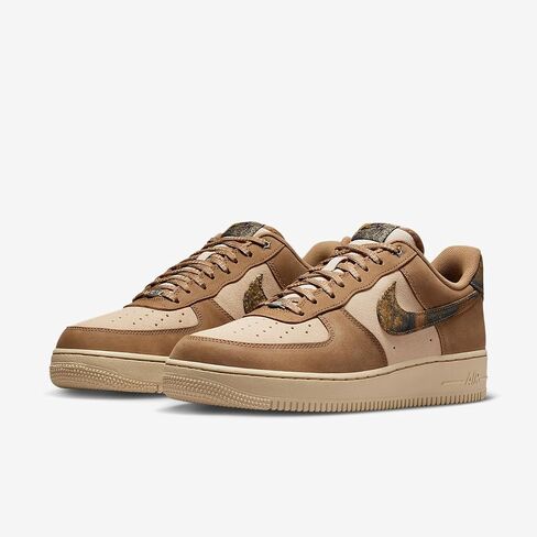 حذاء Nike Air Force 1 '07 Realtree للرجال (الروطان/روكي تان/بني سيل/متعدد الألوان) مقاس 12 in Kuwait