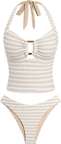 ZAFUL Tankini المايوه للنساء الرسن الدائري لباس سباحة البطن التحكم عالية قطع قطعتين مجموعات Tankini in Kuwait