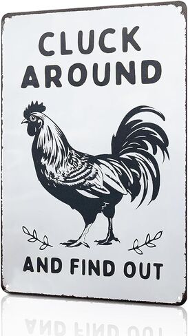 Funny Chicken Coop Signs Decor Accessories Vintage Metal Gifts For Farm and Garden 8×12 inches (C) in Saudi Arabia