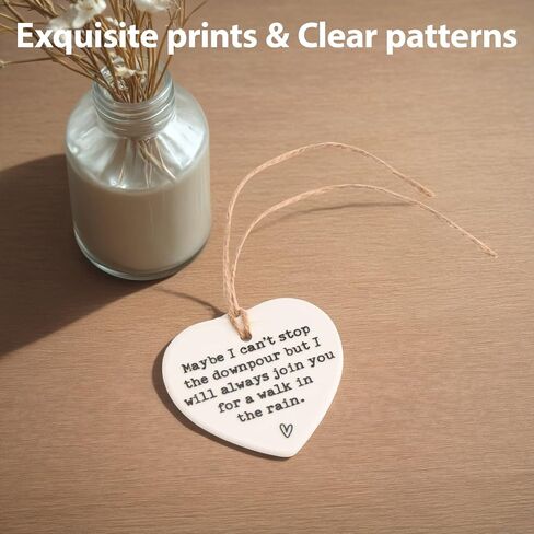 Ceramic Best Friendship Gifts for Women Maybe I Can't Stop the Downpour Plaque Friendship Bestie Gifts for Strong Women Sister Souvenir Hanging Crafts Sign in Saudi Arabia