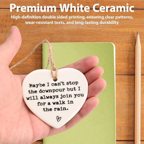 Ceramic Best Friendship Gifts for Women Maybe I Can't Stop the Downpour Plaque Friendship Bestie Gifts for Strong Women Sister Souvenir Hanging Crafts Sign in Saudi Arabia