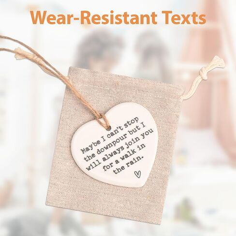 Ceramic Best Friendship Gifts for Women Maybe I Can't Stop the Downpour Plaque Friendship Bestie Gifts for Strong Women Sister Souvenir Hanging Crafts Sign in Saudi Arabia