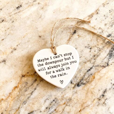 Ceramic Best Friendship Gifts for Women Maybe I Can't Stop the Downpour Plaque Friendship Bestie Gifts for Strong Women Sister Souvenir Hanging Crafts Sign in Saudi Arabia