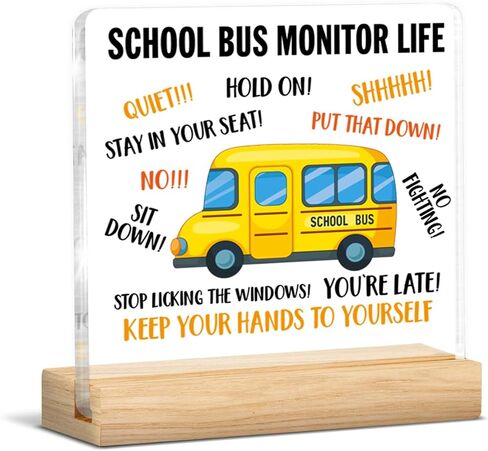 Bus Driver Gifts for Men Women, Thank You Appreciation Gifts for School Bus Driver Clear Acrylic Desk Decorative Sign Decor in Saudi Arabia