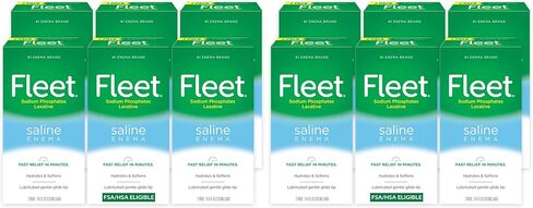 Fleet Laxative Saline Enema for Adult Constipation, 4.5 Fl Oz (Pack of 24) in Kuwait