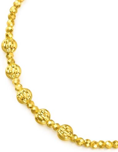 CHOW SANG SANG 999 24K Gold Essence السعر حسب الوزن 3.36 جرام خرز ذهبي، سوار سلسلة خرز للنساء 93853B | 7 بوصات، (18 سم) in Kuwait