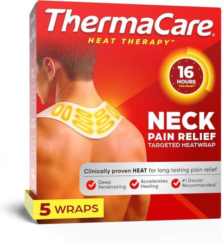 لفافات حرارية من ThermaCare، وسادات تدفئة للرقبة والكتف ورقع لتخفيف الآلام، عدد 5 in Kuwait