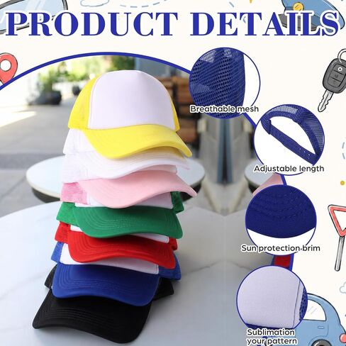 Sublimation Blank Trucker Hats, Foam Mesh Caps Embroidery Sublimation in Saudi Arabia