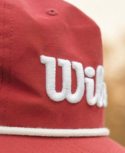 قبعة ويلسون سكريبت حبل Snapback (عنابي، قابلة للتعديل) قبعة جولف 2025 in Kuwait
