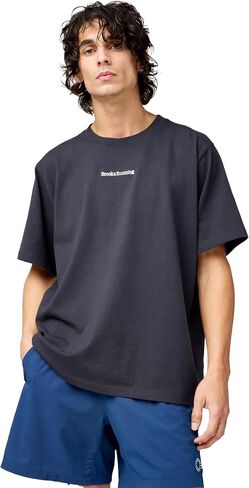 Brooks Men's Movement Heavyweight Tee, Relaxed Fit Cotton Shirt for Everyday Comfort in Kuwait