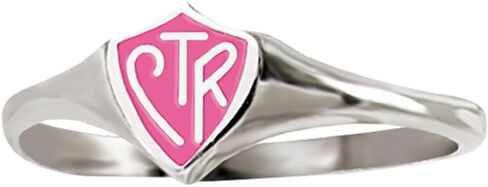 Mini Pink Shield LDS CTR Ring by Ringmasters | Choose the Right Faith Ring | Keepsake LDS Jewelry in Kuwait