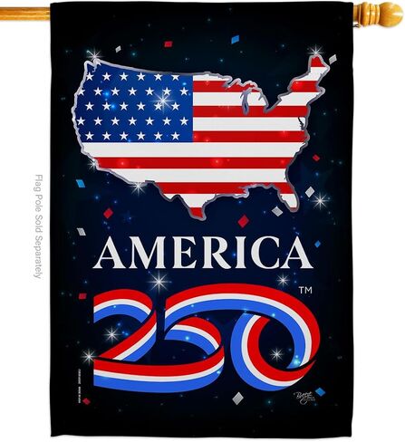 America 250 Flag Celebration Independence Day Wall Tapestry House Banner Official Licensed Merchandise Canvas Prints Yard Sign Textile Woven Fabric Poster USA 250th Anniversary Decoration Gift in Saudi Arabia