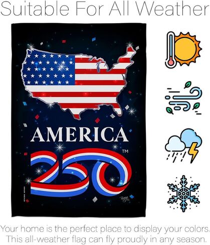 America 250 Flag Celebration Independence Day Wall Tapestry House Banner Official Licensed Merchandise Canvas Prints Yard Sign Textile Woven Fabric Poster USA 250th Anniversary Decoration Gift in Saudi Arabia