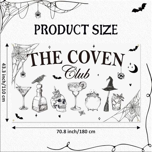 The Coven Club Backdrop Coven Bachelorette Tapestry for This Witch is Getting Hitched Bridal Shower Halloween Coven Bachelorette Party Decorations in Saudi Arabia