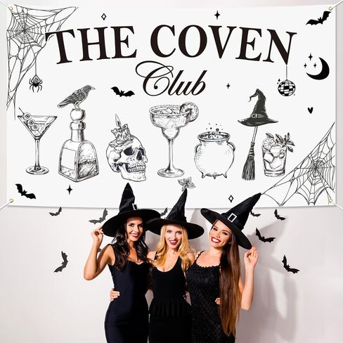 The Coven Club Backdrop Coven Bachelorette Tapestry for This Witch is Getting Hitched Bridal Shower Halloween Coven Bachelorette Party Decorations in Saudi Arabia