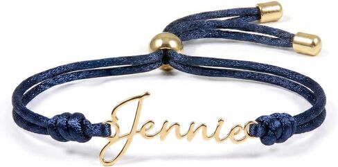 MignonandMignon Custom Name Bracelet for Women Personalized String Bracelet | Dainty Satin Cord Name Jewelry | Birthday Mothers Day Gift for Mom Daughter Friend Her in Kuwait