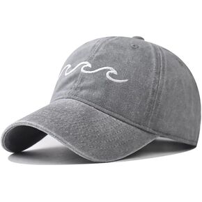 Classic Style Men's Baseball Cap Unisex Baseball Cap Dad Hat Vintage Washed Outdoor Cap,Big Wave Embroidery in Saudi Arabia