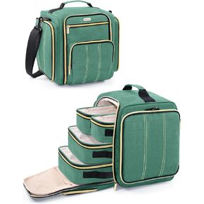 BALULHG Large Travel Makeup Bag - Cosmetic Organizer with 4 Removable transparent Inner Pockets, Multi-functional Toiletry Bag for Accessories & Brushes, Women's Beauty Case,Patent Pending in Saudi Arabia