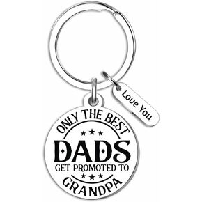 Promoted To Grandpa 2026 Keychain Fathers Day Gifs for Grandfather Pregnancy Announcement for Grandpa First Time Grandfather Gifts for Men in Saudi Arabia
