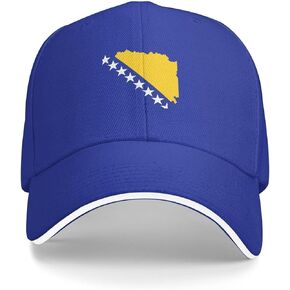 Bosnian Map Flag Unisex Baseball Cap Fits Men Women Adjustable Dad Hat Sandwich Bill Cap in Saudi Arabia