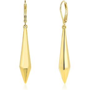 Dangle Earrings for Women, 14K Gold Plated Geometric Dangling Leverback Earrings, Silver Hypoallergenic Dangly Drop Earings for Women Trendy Jewelry Gifts in Kuwait