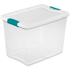Sterilite 36-Pack Stackable Storage Bin with Lid, Clear Plastic Design, 15 Quart in Saudi Arabia