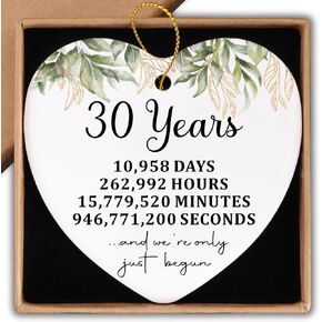 30th Anniversary Wedding Gifts for Couples Her Him Ceramic Ornament Keepsake Sign 30 Years Wedding Anniversary Romantic Gifts for Wife Husband Women in Saudi Arabia
