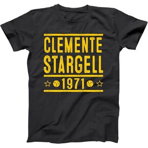قميص Clemente Stargell 1971 Vintage - تي شيرت Pittsburgh Baseball - قميص مشجعي الأبطال الرجعية - تي شيرت برسومات رياضية in Kuwait