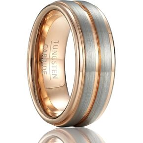 Unisex 8mm Wide Architectural Wedding Band - Step Design with Brushed & Polished Contrast in Saudi Arabia