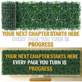 61 Pcs Artificial Grass Wall Panels for Classroom 10"x10" Boxwood Hedge Wall Panels with Letters Plant Motivational Classroom Greenery Backdrop for Back to School Blackboard Decoration in Saudi Arabia