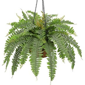 GnFlus Large Fake Hanging Plants Mixed Fern Faux Hanging Plants Realistic Fake Plants with Hemp Rope Moss Artificial Hanging Plants Indoor for Home Bedroom Bathroom Porch Wall Window Sill Decor in Saudi Arabia