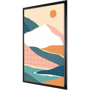 إطار حائط مزخرف مقاس 20 × 30 بوصة، إطار صورة دائري أسود، نمط كلاسيكي بسيط، إطار عرض متعدد الأغراض لملصقات اللوحات لتزيين جدران المكتب المنزلي in Kuwait