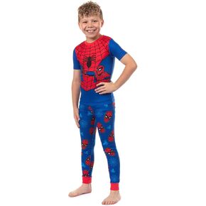 Marvel Spider-Man Pajamas Boy's Snug Fit Short Sleeve Shirt and Pant Set in Saudi Arabia