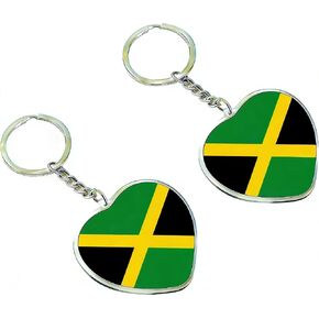 JAVD Jamaica Flag Keychain Jamaican Key Ring- 2 Pack in Kuwait