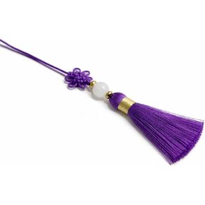 Korean Traditional Norigae Purple Knot Ornament, Handmade Decorative Tassel Charm, Cultural Gift Accessory for Bags, Keychains, and Packaging in Kuwait