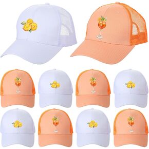 Shyyween 8 Pcs Just a Spritz Older Trucker Hat Cocktail & Orange Slice Margs Tequila Drinking Funny Baseball Cap Adjustable Hat for Men & Women Bachelor Bachelorette Party Bridal Shower in Saudi Arabia