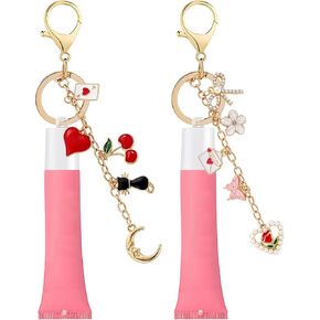 Keychain Cap Compatible with Summer Fridays 0.5 oz Lip Balm, 2 PCS Lip Gloss Keychain Lipgloss Holder (No Lip Balm) in Saudi Arabia