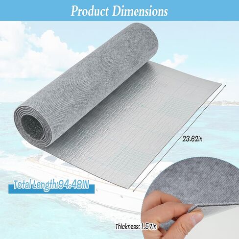 2 ft x 7.9 ft Self-Adhesive Boat Carpet, Waterproof Marine Grade Carpet Boat Mat, Non-Slide Indoor Outdoor Rug Runner for Home, Patio, Porch, Deck in Saudi Arabia