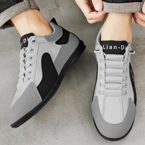 Men's Fashionable Casual Shoes - Round Toe lace-up Flat Shoes with PVC Sole. Comfortable and Lightweight. Suitable for All Seasons and Work Attire. in Saudi Arabia