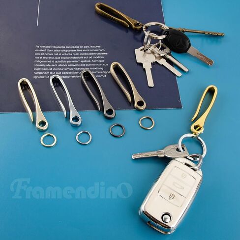 Framendino، 6 عبوات على شكل حلقة مفاتيح على شكل حرف U ومشابك للجيب على شكل سلسلة مفاتيح على شكل سمكة للرجال والنساء in Kuwait