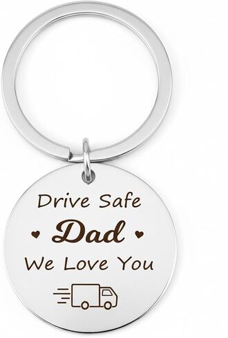 Dad Gifts from Daughter Son Personalized Drive Safe Gift Fathers Day Christmas Birthday Thanksgiving Valentines Day Gifts Driver Keychain for Dad Daddy Presents Stocking Stuffers in Saudi Arabia
