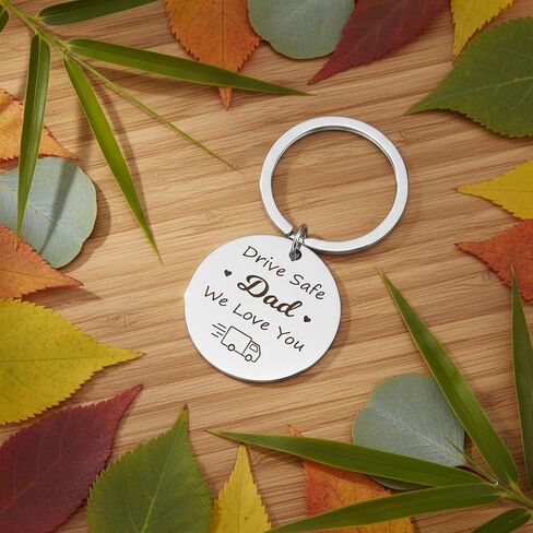Dad Gifts from Daughter Son Personalized Drive Safe Gift Fathers Day Christmas Birthday Thanksgiving Valentines Day Gifts Driver Keychain for Dad Daddy Presents Stocking Stuffers in Saudi Arabia