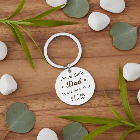 Dad Gifts from Daughter Son Personalized Drive Safe Gift Fathers Day Christmas Birthday Thanksgiving Valentines Day Gifts Driver Keychain for Dad Daddy Presents Stocking Stuffers in Saudi Arabia