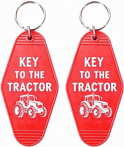 Lemua Tractor Keychains 2pcs, Funny Tractor Gift for Men, Farmer, Dad, Husband, Tractor Lover Accessories in Kuwait