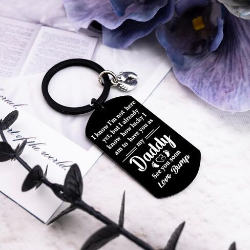 First Fathers Day Gift for New Dad Keychain for New Dad First Time Promoted To Dads Gift for Men Expecting Daddy Gifts Ideas for 1st Time Dads in Saudi Arabia