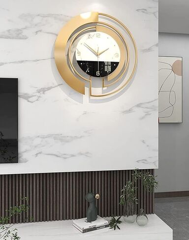 Modern Minimalist lamp Luxury Decoration Wall Clock, Wall Clock Without tick Noises, Kitchen Clock Wall for Living Room, Room(C) in Kuwait