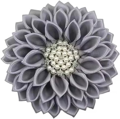 Silver 4.5" Sorority Paraphernalia Flower Brooch Pin for Women Greek, Sorority Inspired for D9 Events, Conferences, Luncheons, Ceremonial Occassions in Kuwait